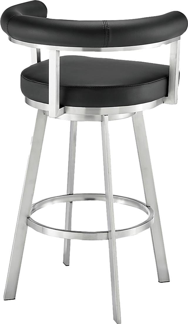 Salaignac Black Swivel Counter Stool - Thumbnail - Image 4