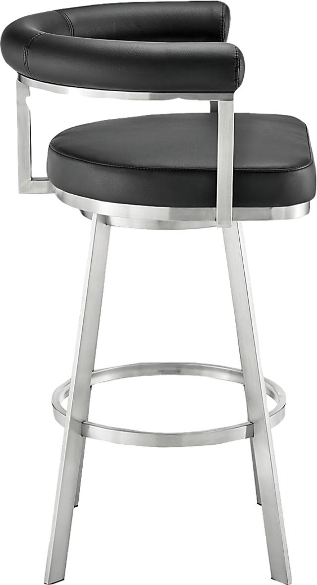 Salaignac Black Swivel Counter Stool - Thumbnail - Image 5