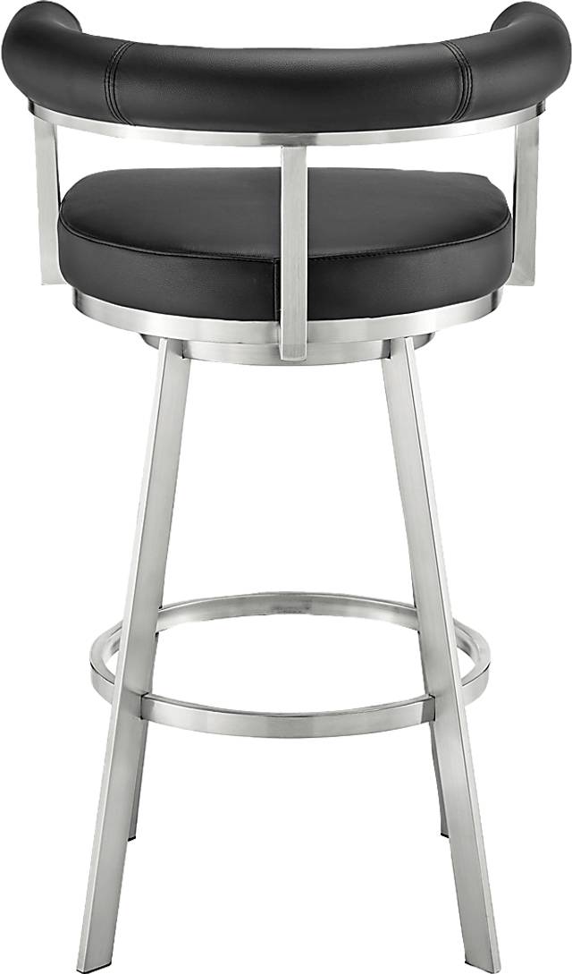 Salaignac Black Swivel Counter Stool - Thumbnail - Image 6
