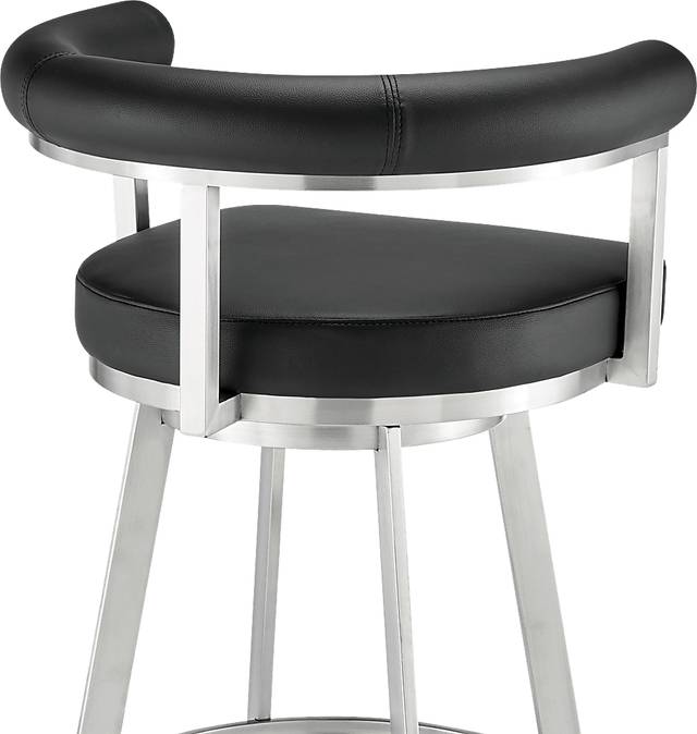 Salaignac Black Swivel Counter Stool - Thumbnail - Image 8