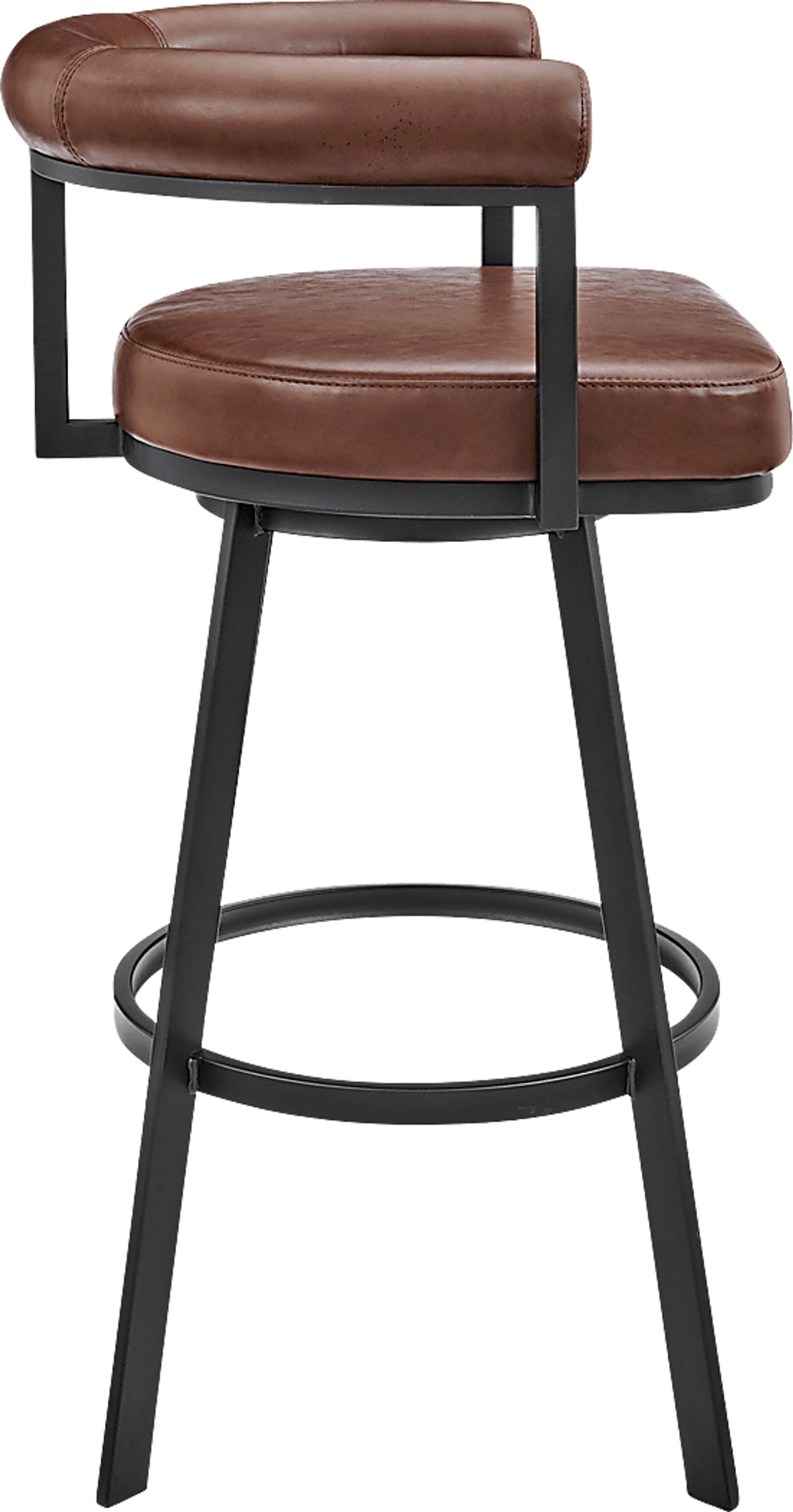 Salaignac Brown Swivel Barstool - Image 4