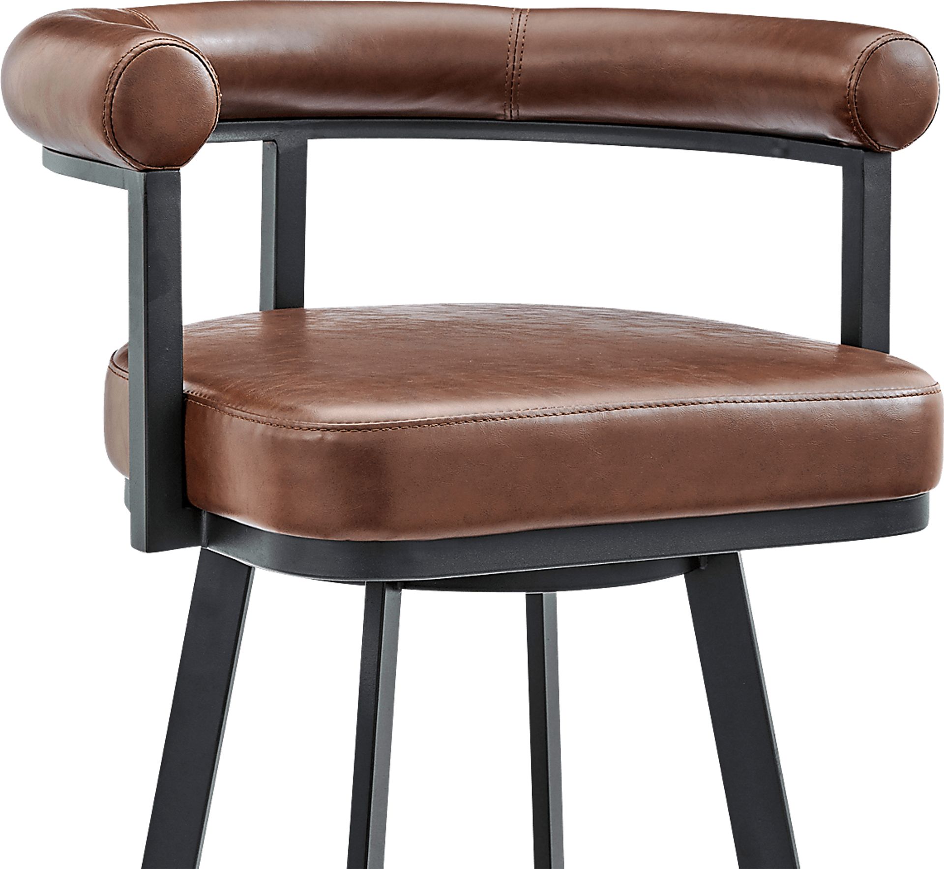 Salaignac Brown Swivel Barstool - Image 7