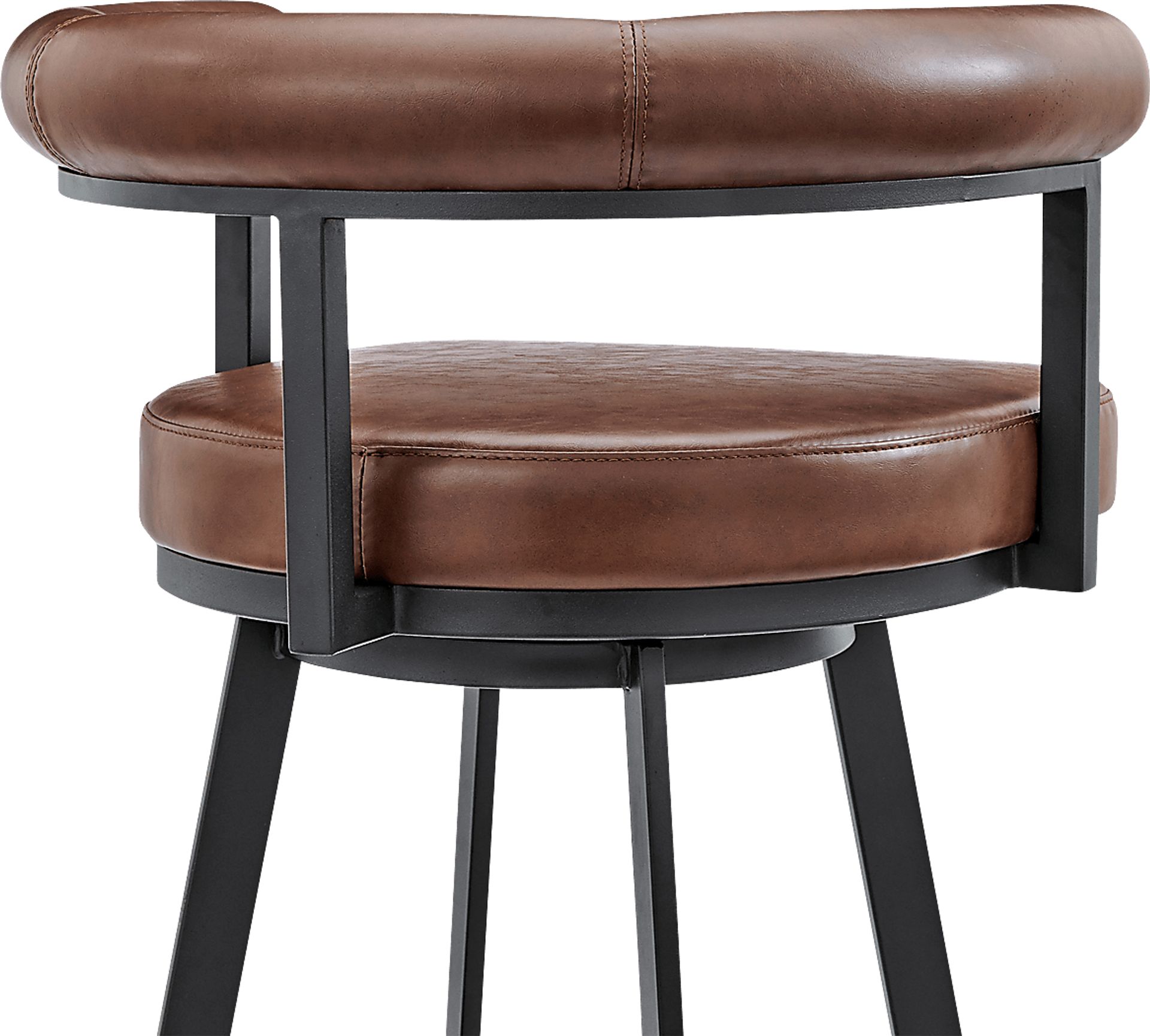 Salaignac Brown Swivel Barstool - Image 8