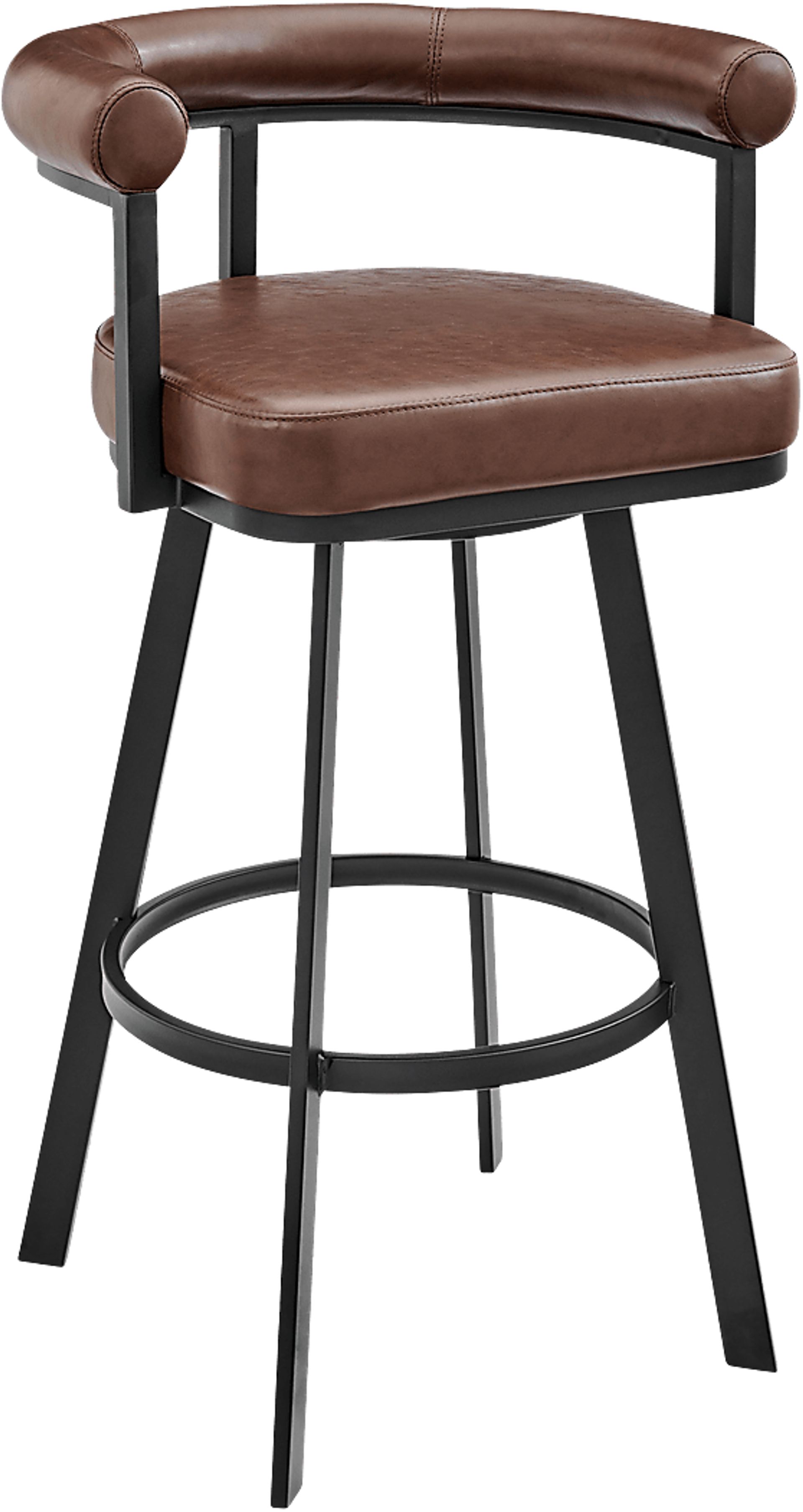 Salaignac Brown Swivel Barstool - Image 1