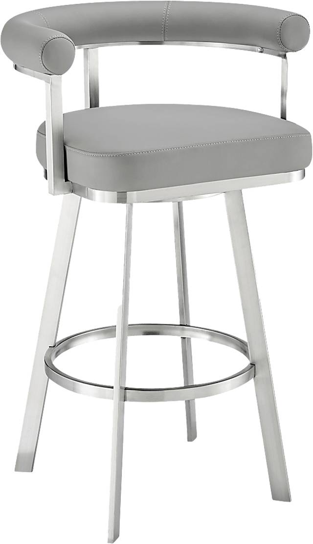 Salaignac Gray Swivel Counter Stool - Thumbnail - Image 1