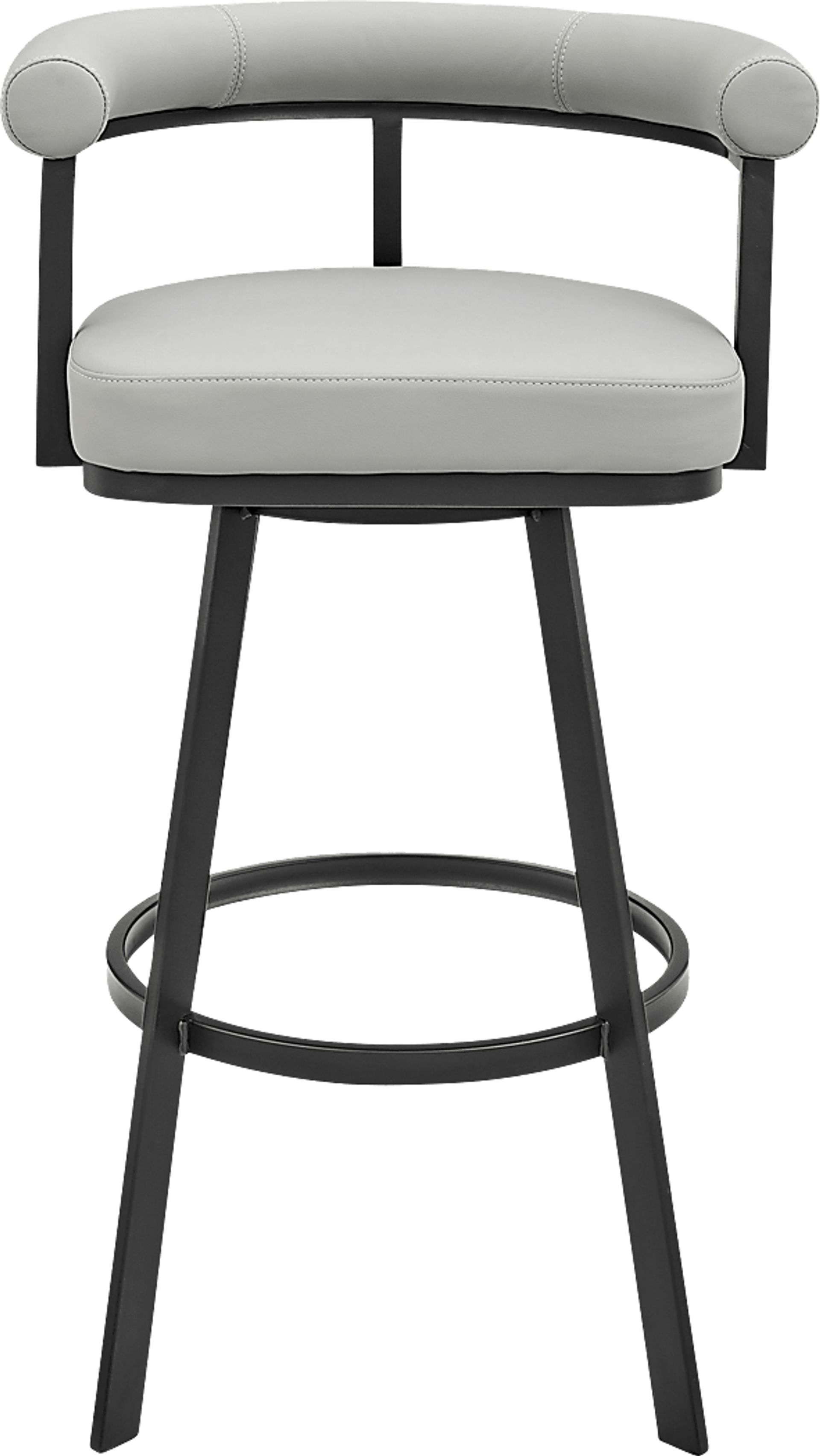 Salaignac Light Gray Swivel Barstool - Image 3