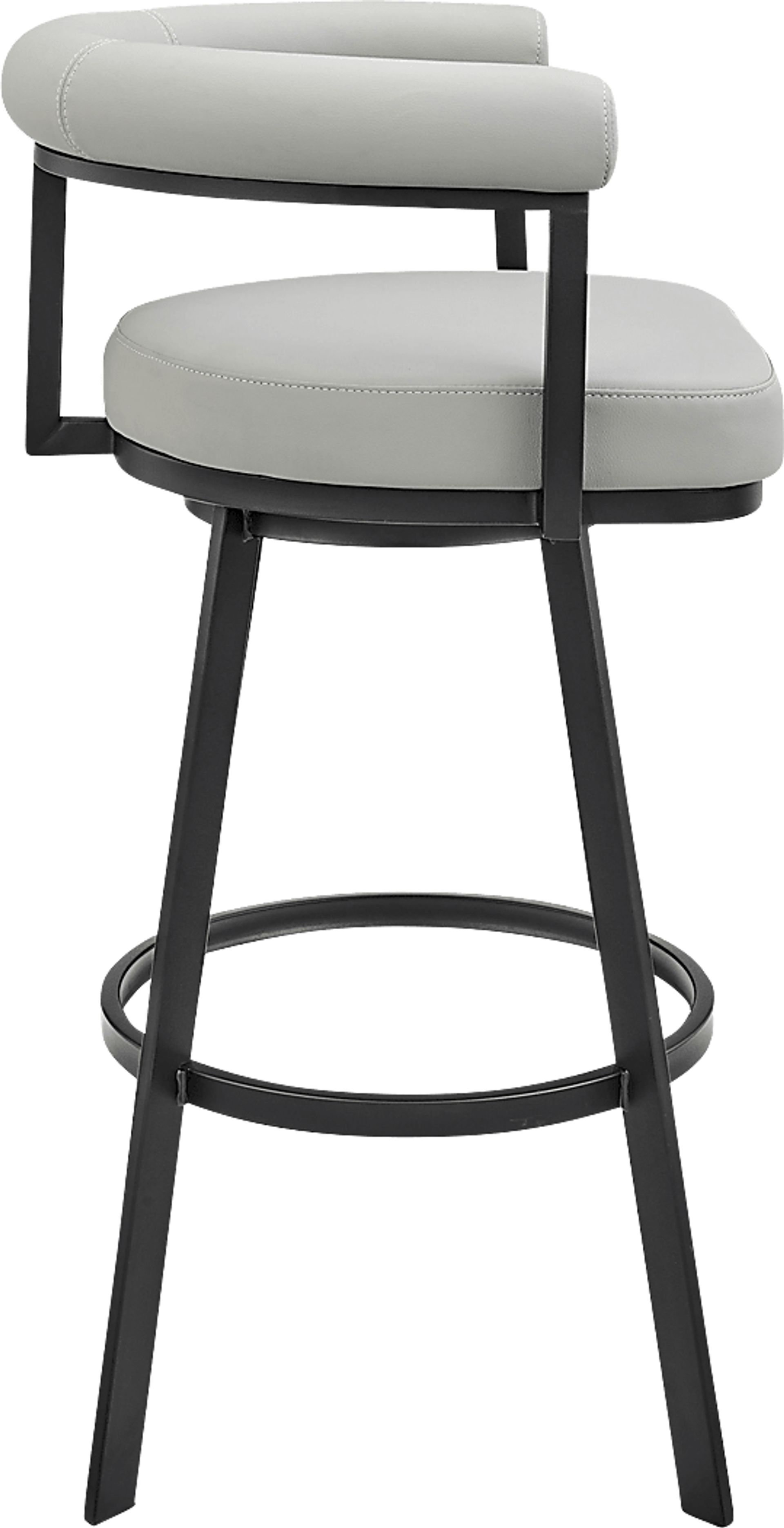 Salaignac Light Gray Swivel Barstool - Image 4