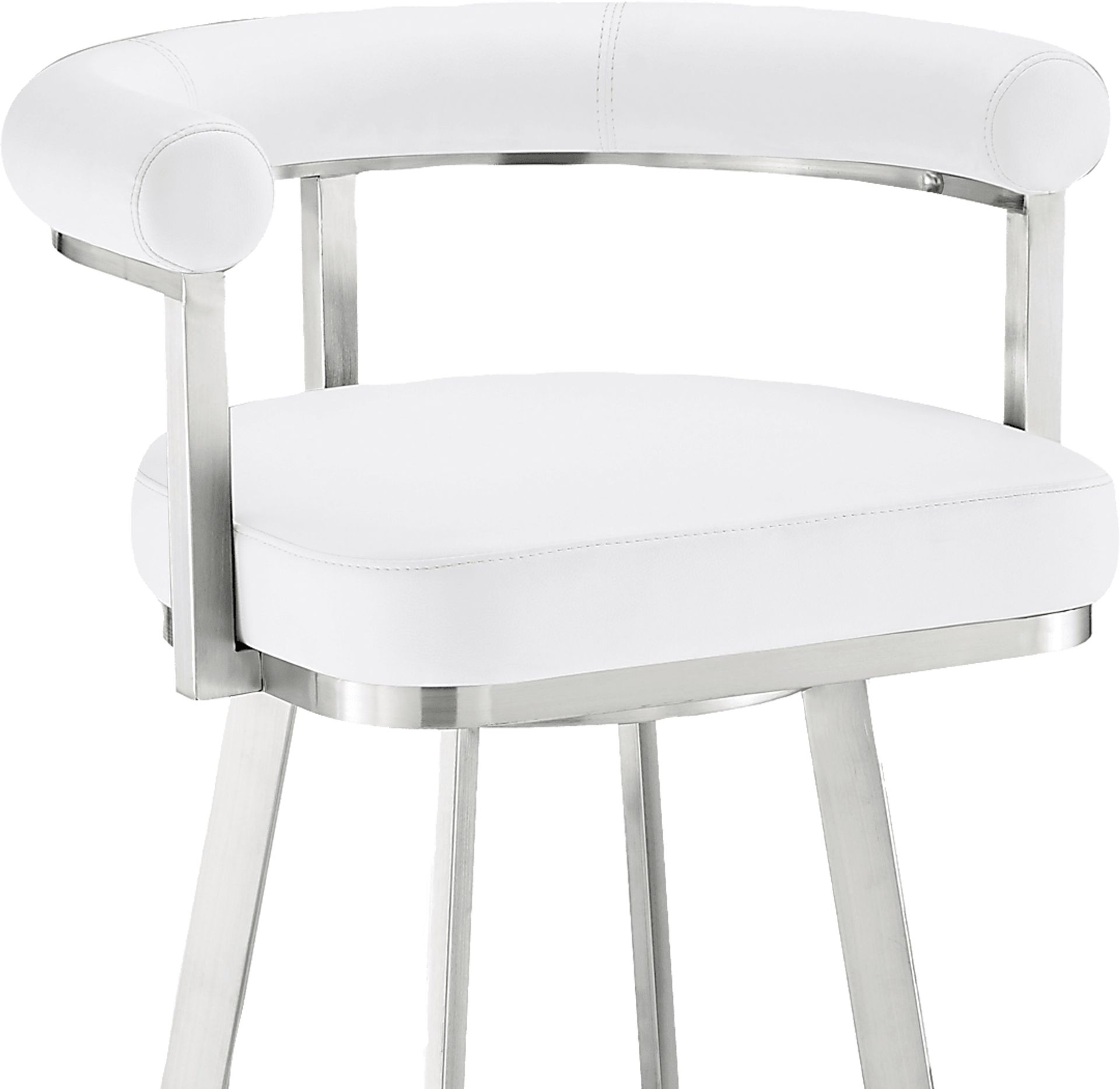 Salaignac White Swivel Barstool - Image 7