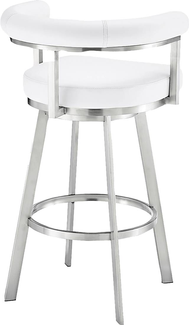 Salaignac White Swivel Counter Stool - Thumbnail - Image 5