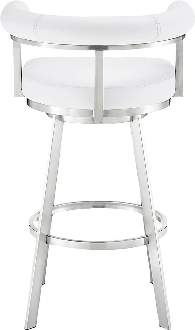 Salaignac White Swivel Counter Stool - Thumbnail - Image 6