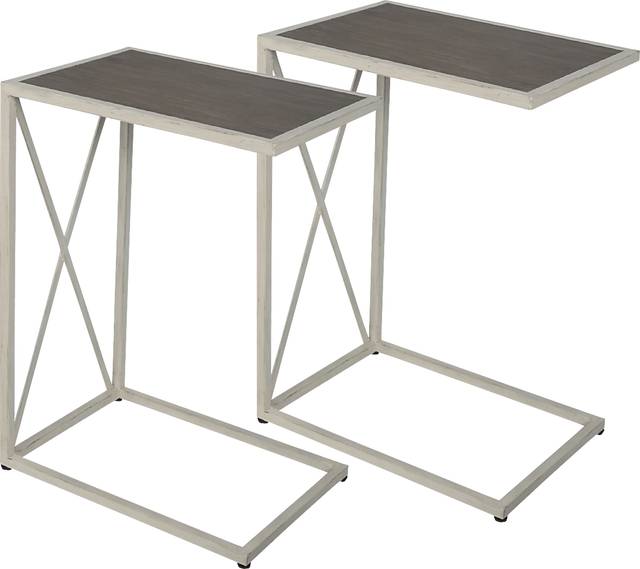 Salcedo White Accent Table, Set of 2 - Thumbnail - Image 1
