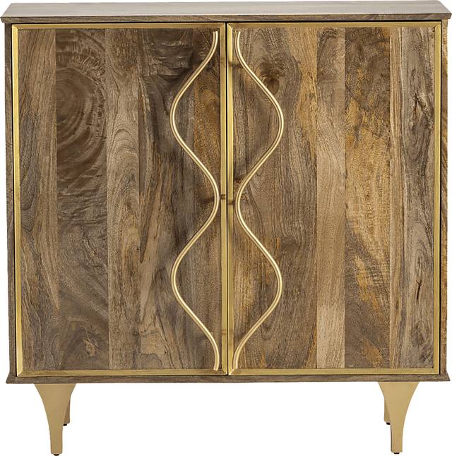 Saldana Brown 2 Door Cabinet - Thumbnail - Image 1