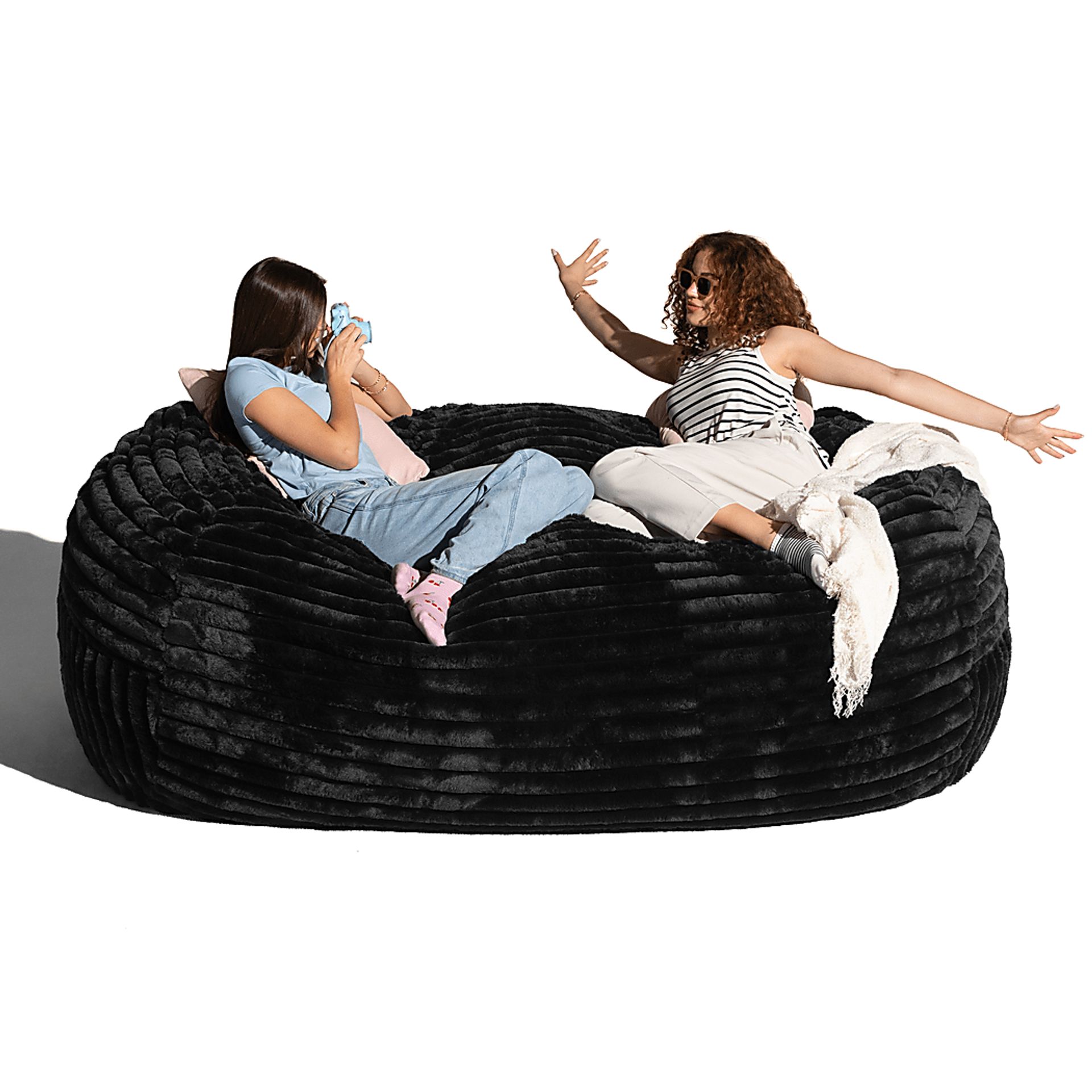 Saleia Black Large Bean Bag Lounger - Image 4