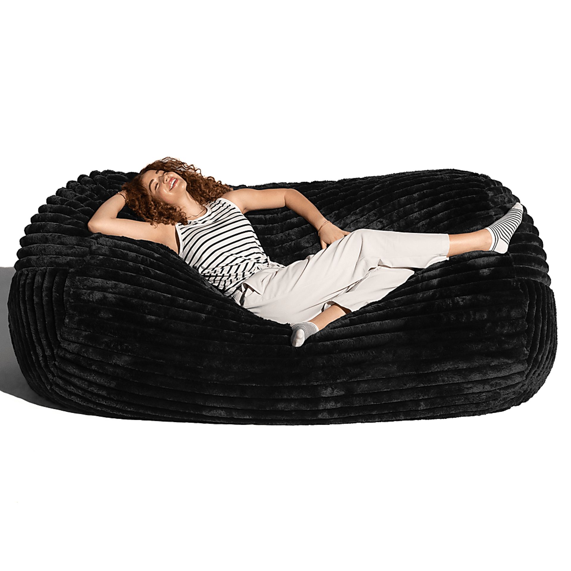 Saleia Black Large Bean Bag Lounger - Image 5