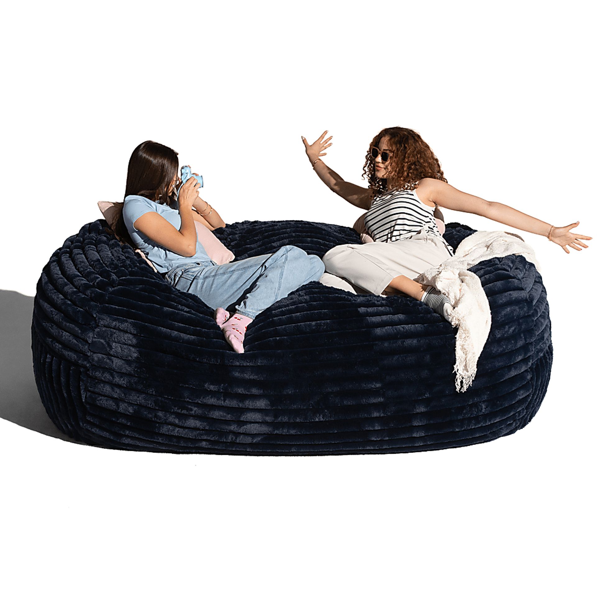 Saleia Blue Large Bean Bag Lounger - Image 4