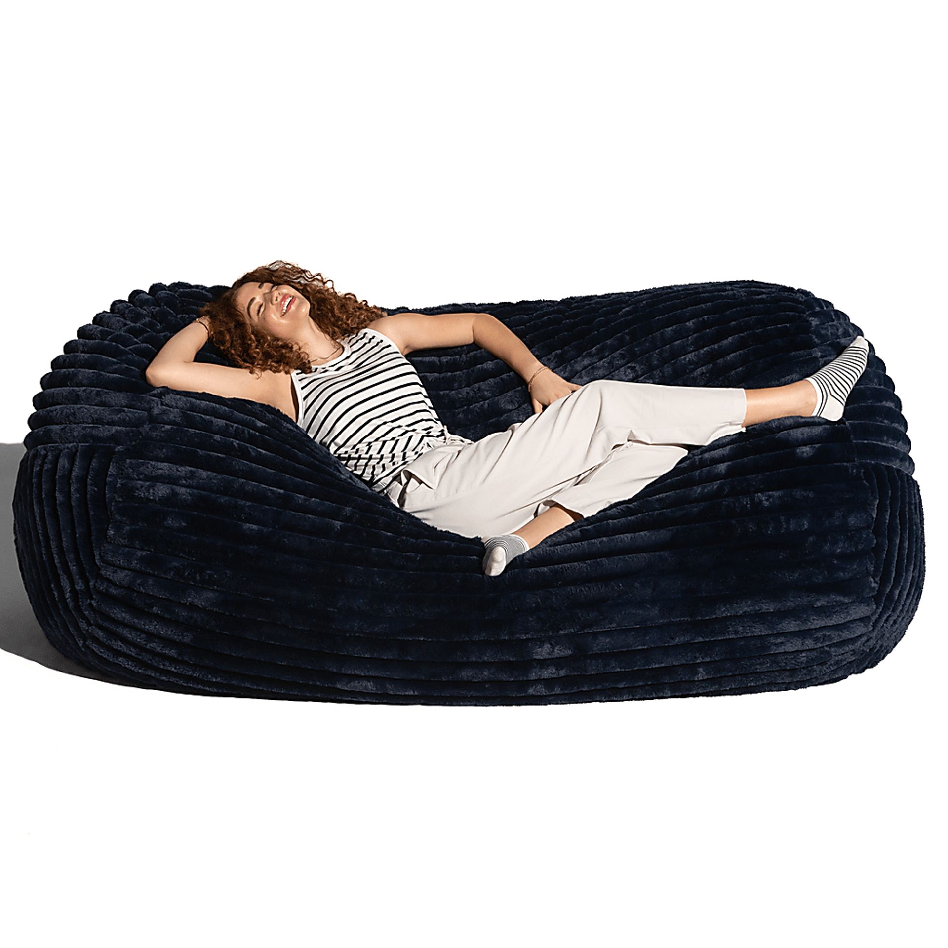 Saleia Blue Large Bean Bag Lounger - Image 5