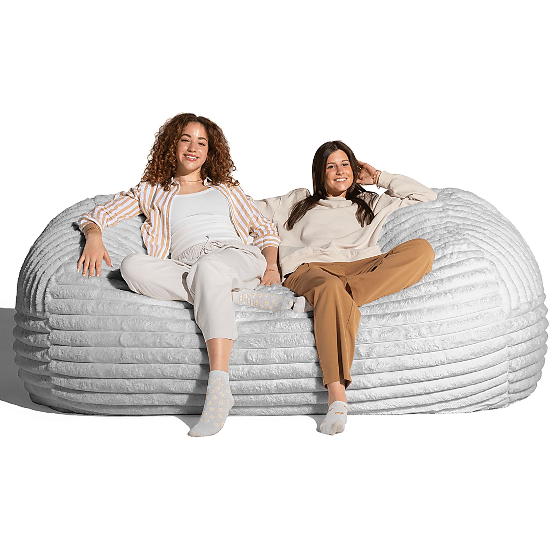 Saleia Gray Large Bean Bag Lounger - Image 2