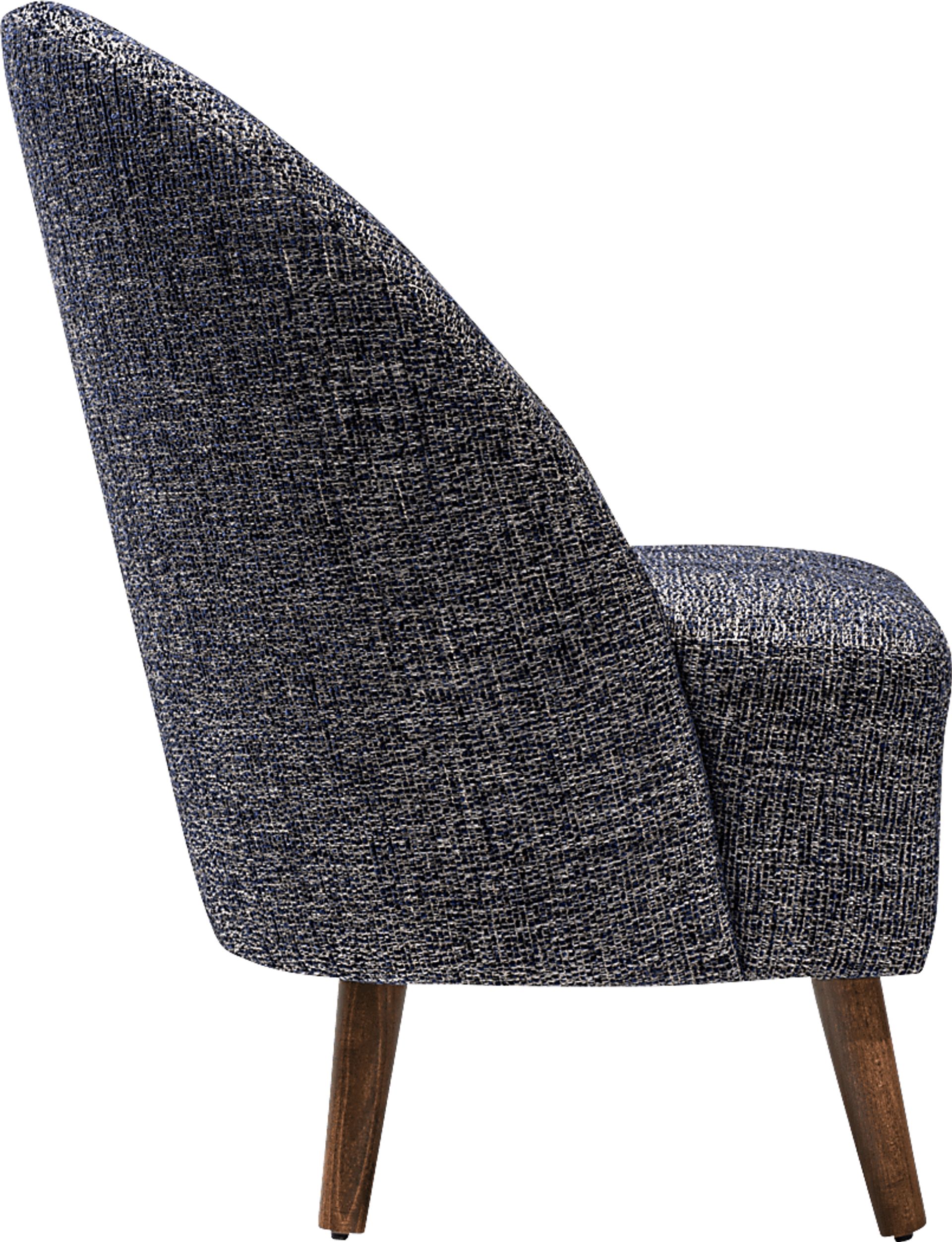 Salena Dark Blue Accent Chair - Image 4