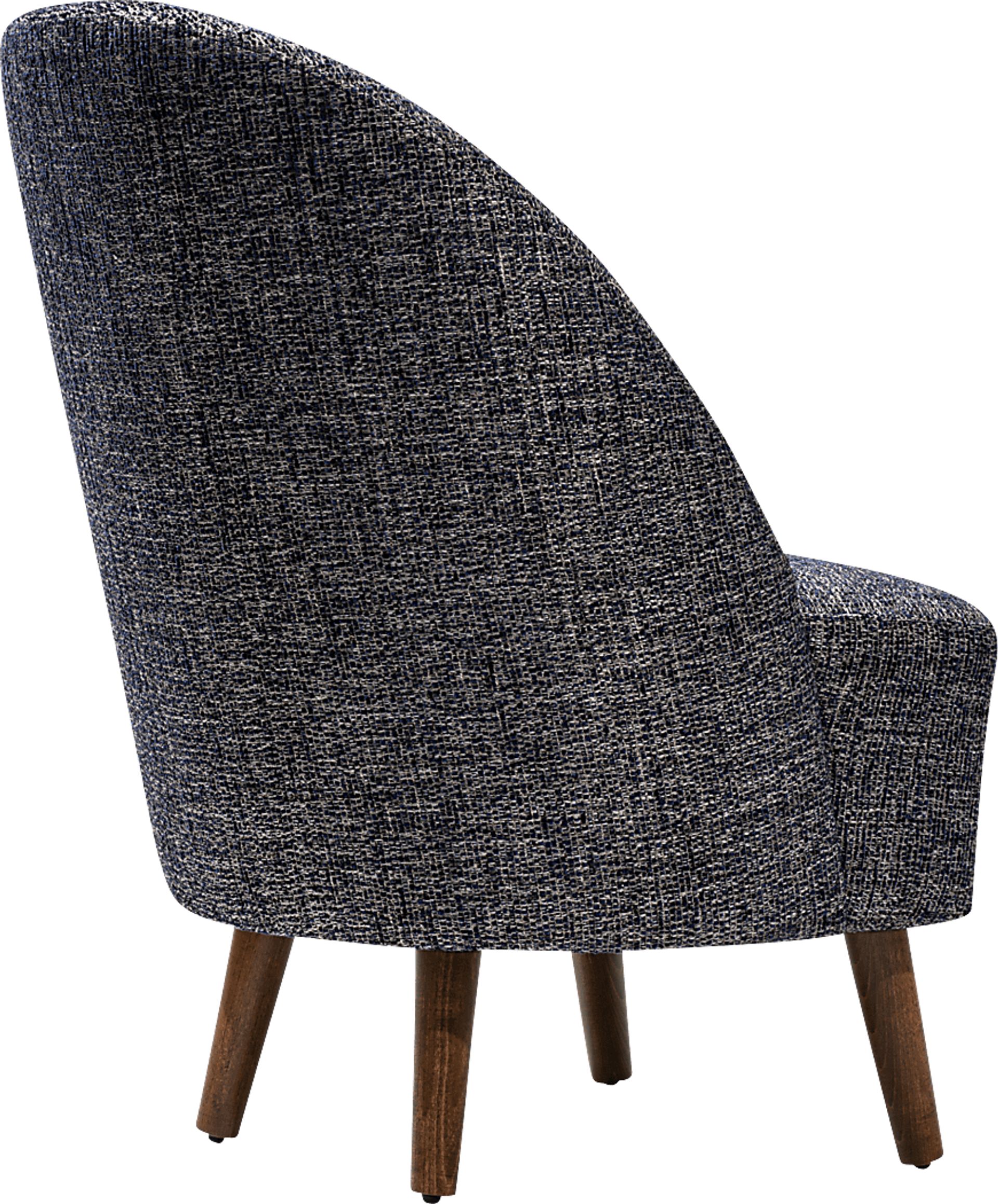 Salena Dark Blue Accent Chair - Image 5