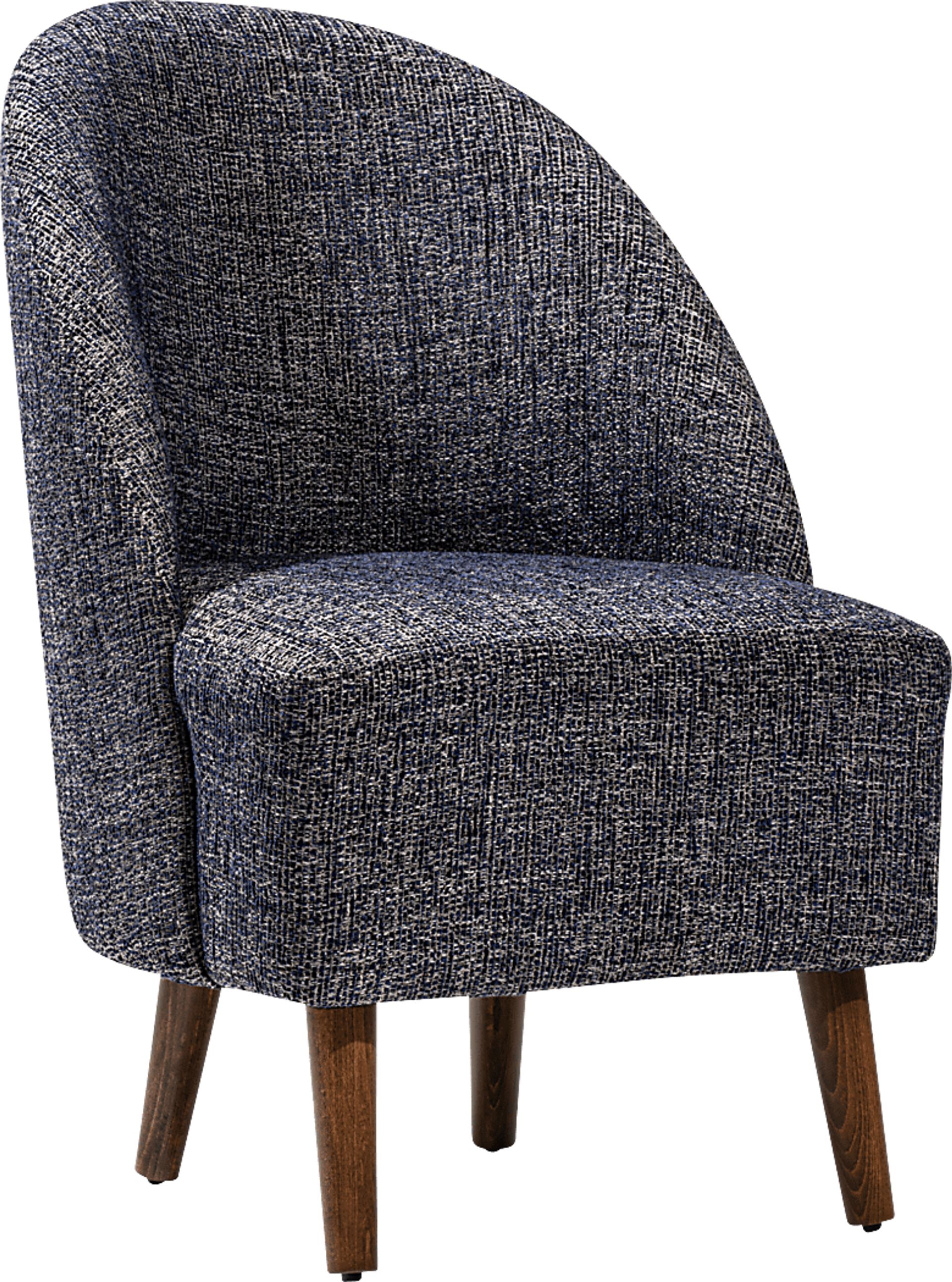 Salena Dark Blue Accent Chair - Image 1