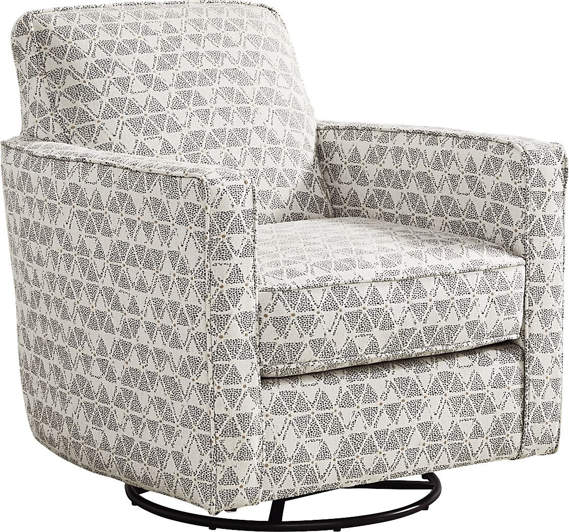 Salgado Beige Swivel Rocker Chair