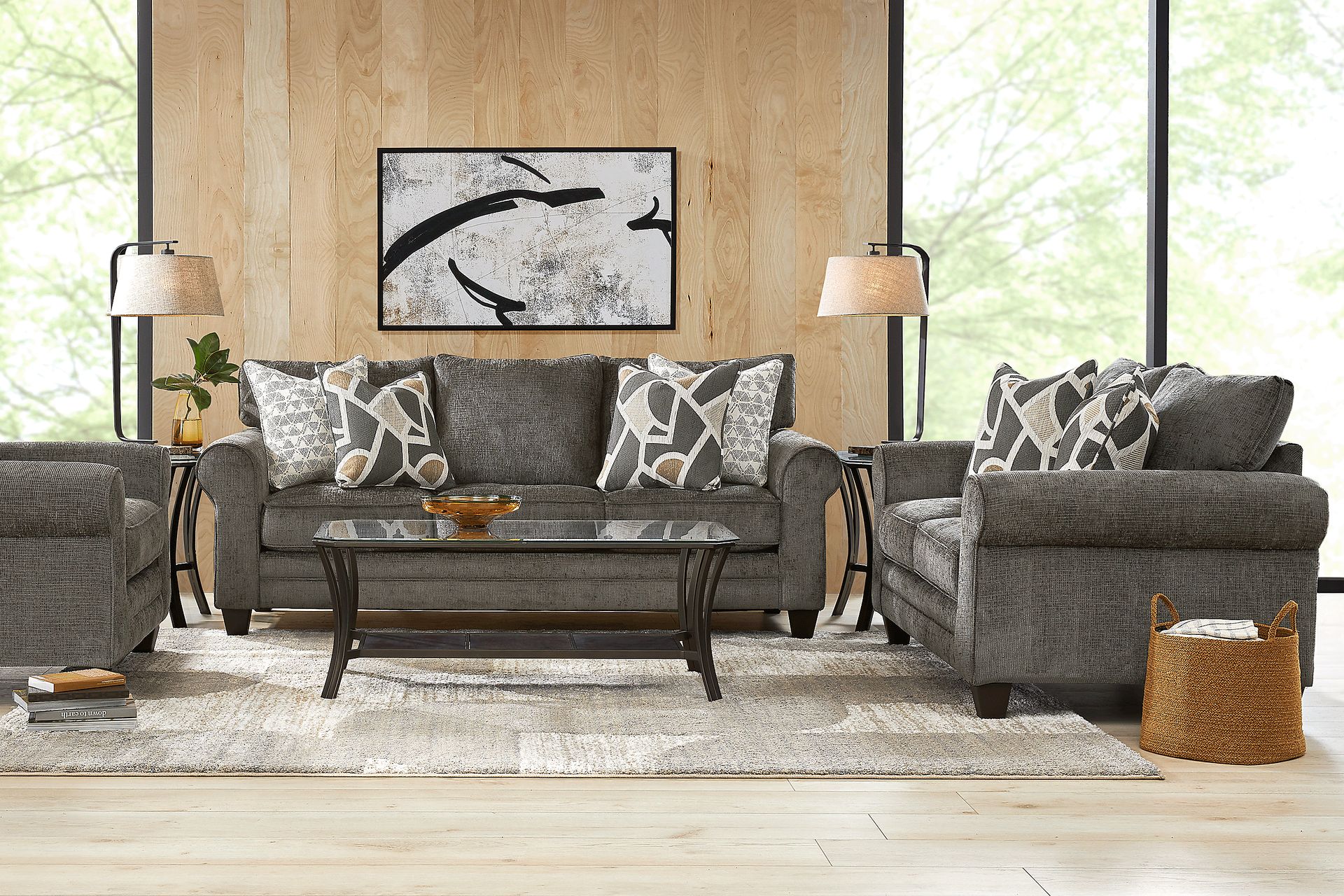 Salgado Charcoal 8 Pc Living Room - Image 1