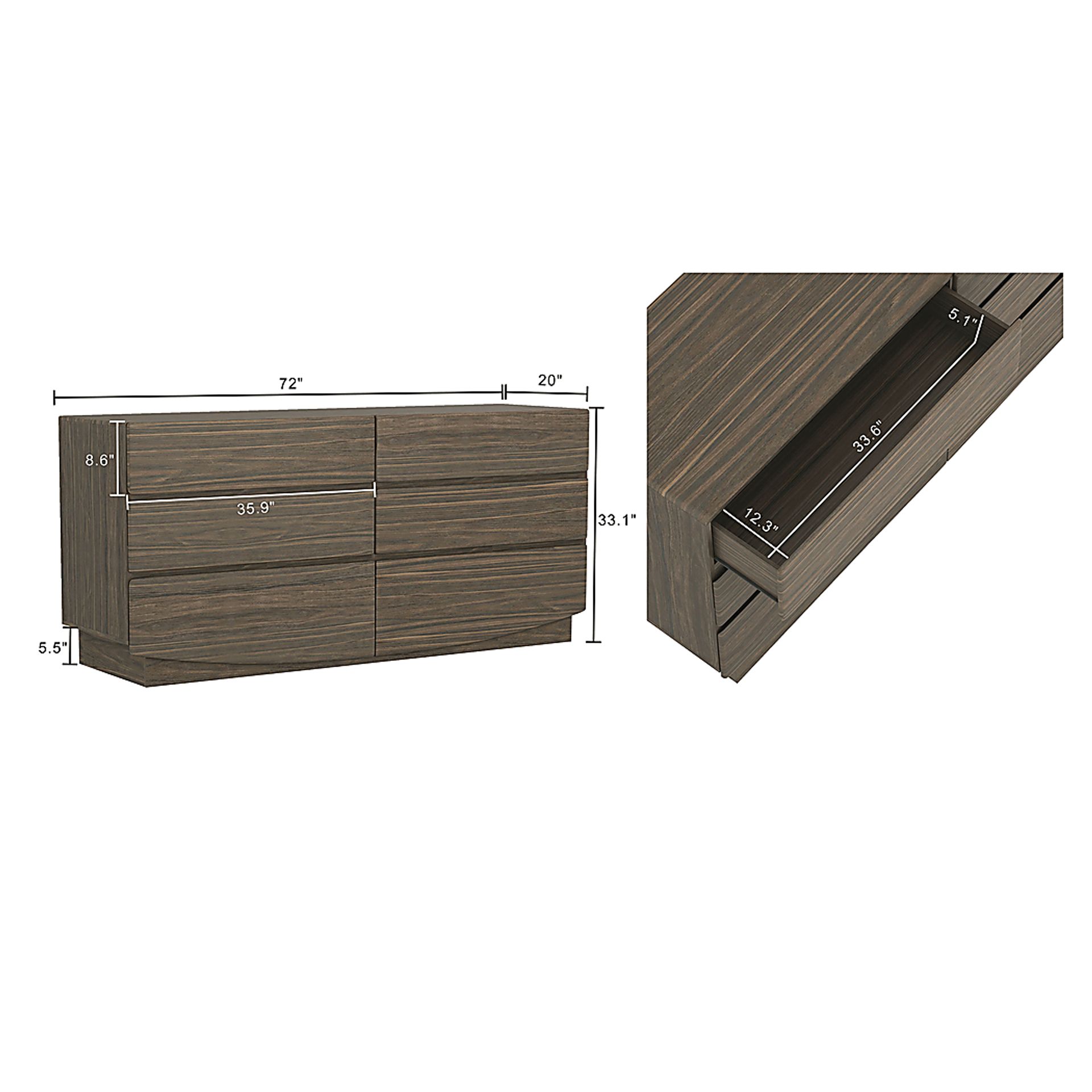 Salhu Walnut Dresser - Image 6