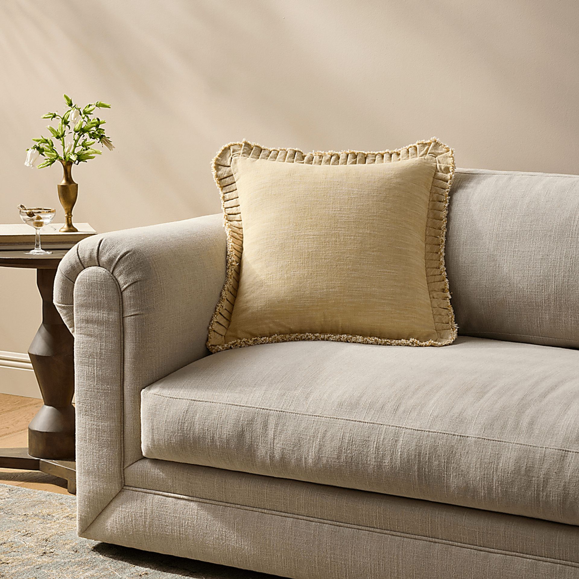 Salim Yellow Accent Pillow - Image 2