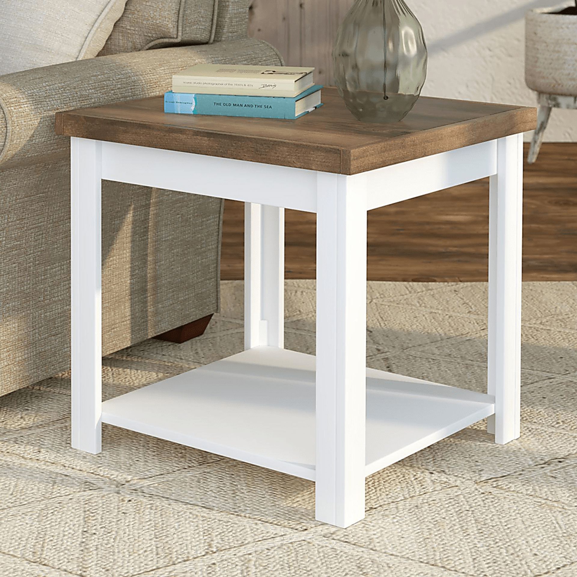 Trisano White End Table - Image 2
