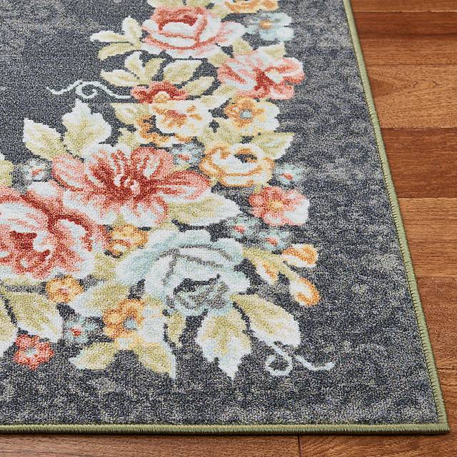 Salistry Gray/Pink 6'7 x 6'7 Square Rug - Thumbnail - Image 2