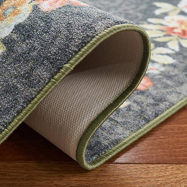 Salistry Gray/Pink 6'7 x 6'7 Square Rug - Thumbnail - Image 3