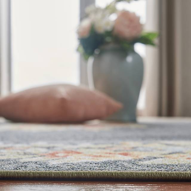 Salistry Gray/Pink 6'7 x 6'7 Square Rug - Thumbnail - Image 5