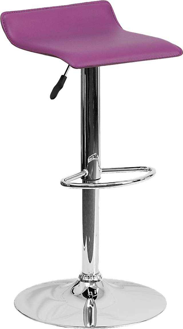 Salix Purple Adjustable Swivel Barstool - Thumbnail - Image 1