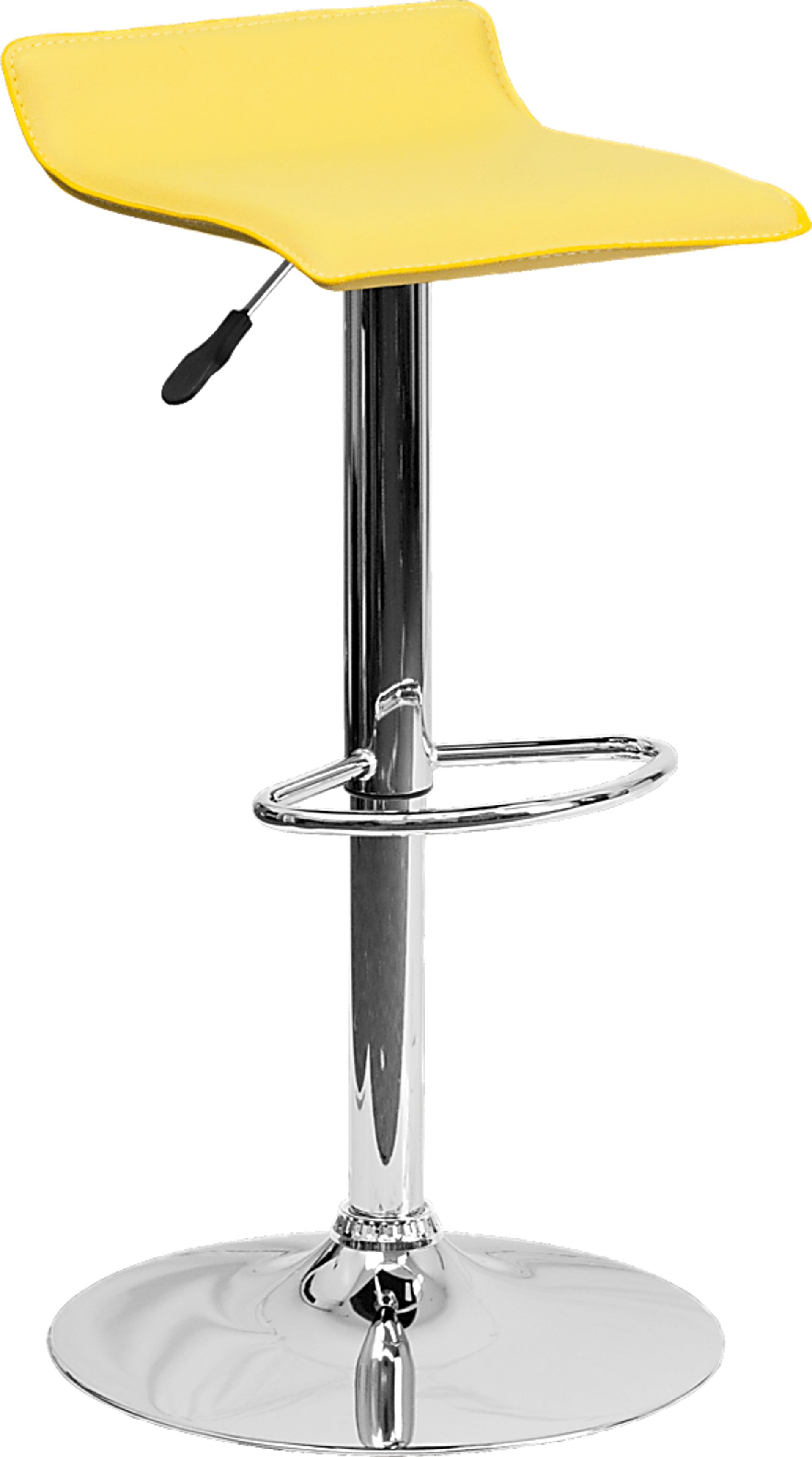 Salix Yellow Adjustable Swivel Barstool - Image 1