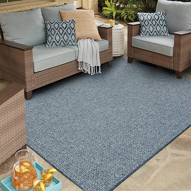 Salt Life Buxlam Bay Blue 7'10 x 10' Indoor/Outdoor Rug - Thumbnail - Image 4