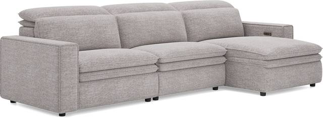 Salvator Street Gray 3 Pc Dual Power Reclining Sectional - Thumbnail - Image 4