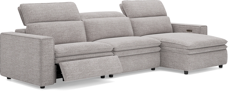 3 pc dual power reclining sectional