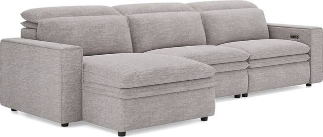 Salvator Street Gray 3 Pc Dual Power Reclining Sectional - Thumbnail - Image 4