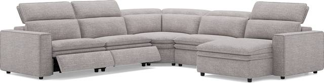 Salvator Street Gray 5 Pc Dual Power Reclining Sectional - Thumbnail - Image 1