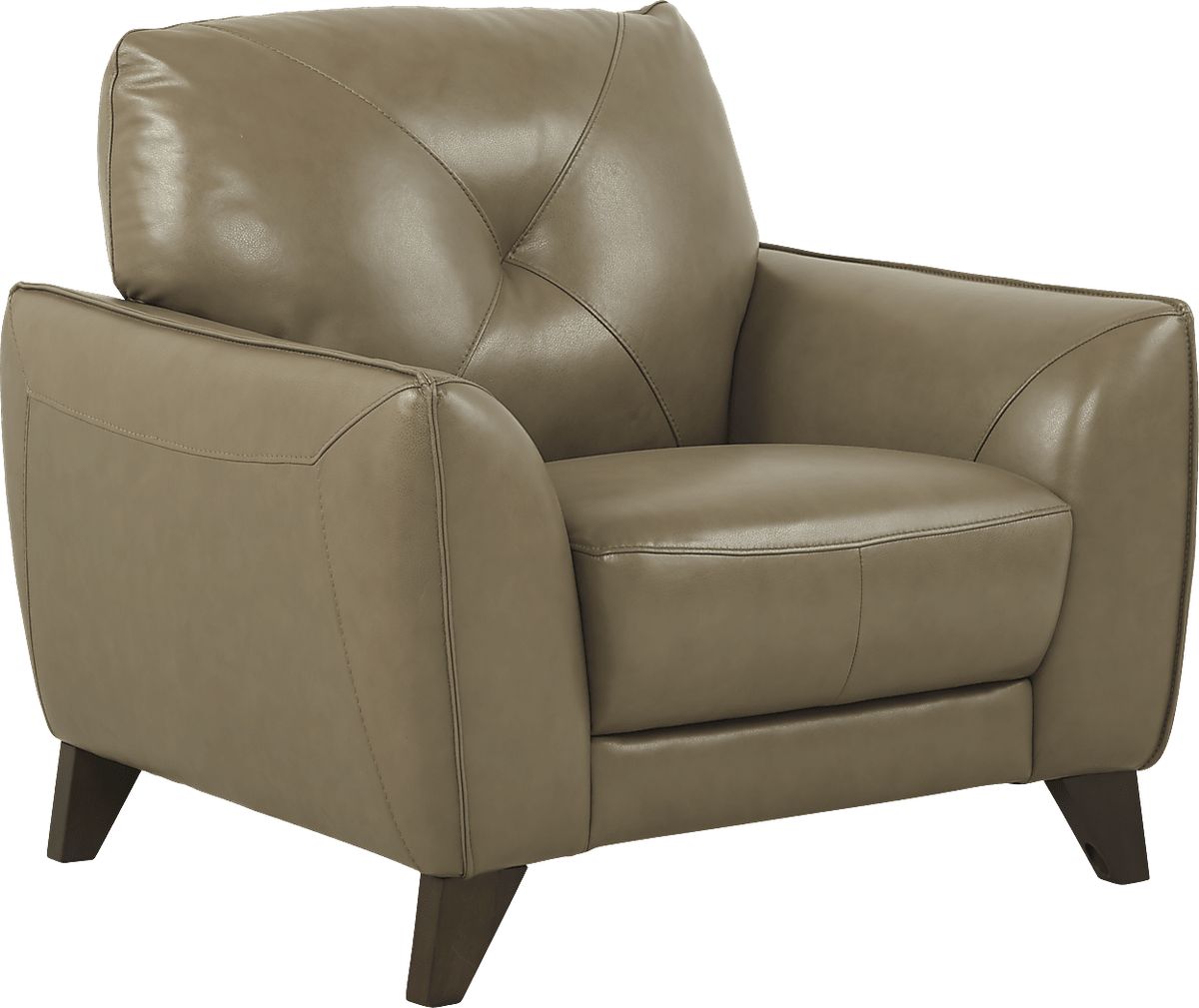 Salviano Beige Leather Chair Rooms to Go