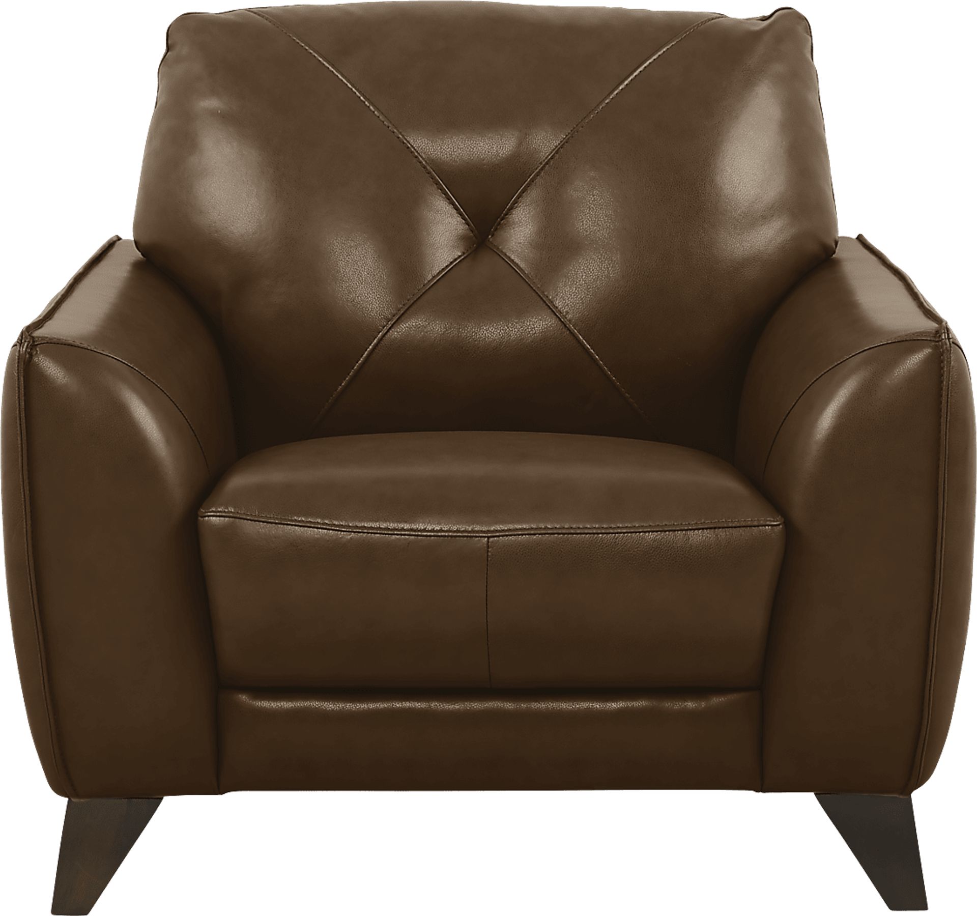 Salviano Brown Leather Chair - Image 2
