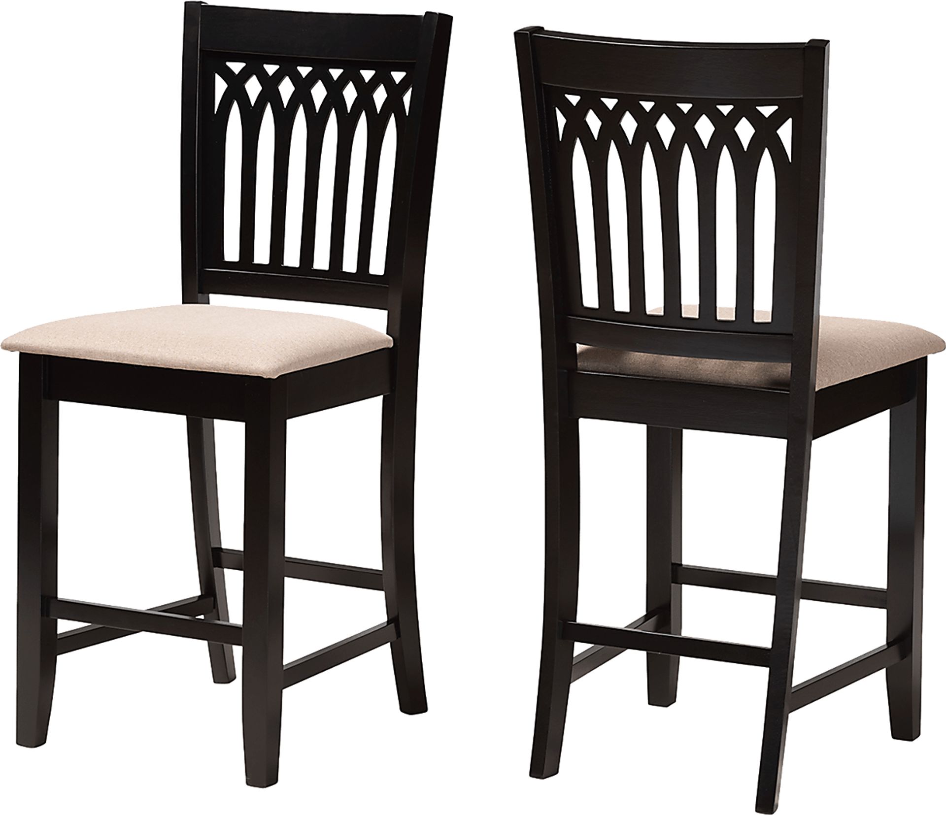 Salzedo Brown Counter Stool, Set of 2 - Image 1