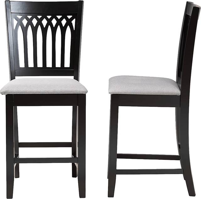 Salzedo Dark Brown Counter Stool, Set of 2 - Thumbnail - Image 5