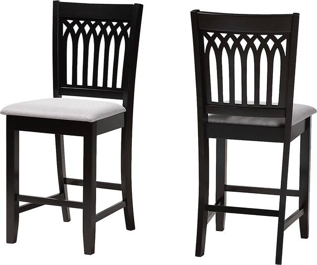 Salzedo Dark Brown Counter Stool, Set of 2 - Thumbnail - Image 1