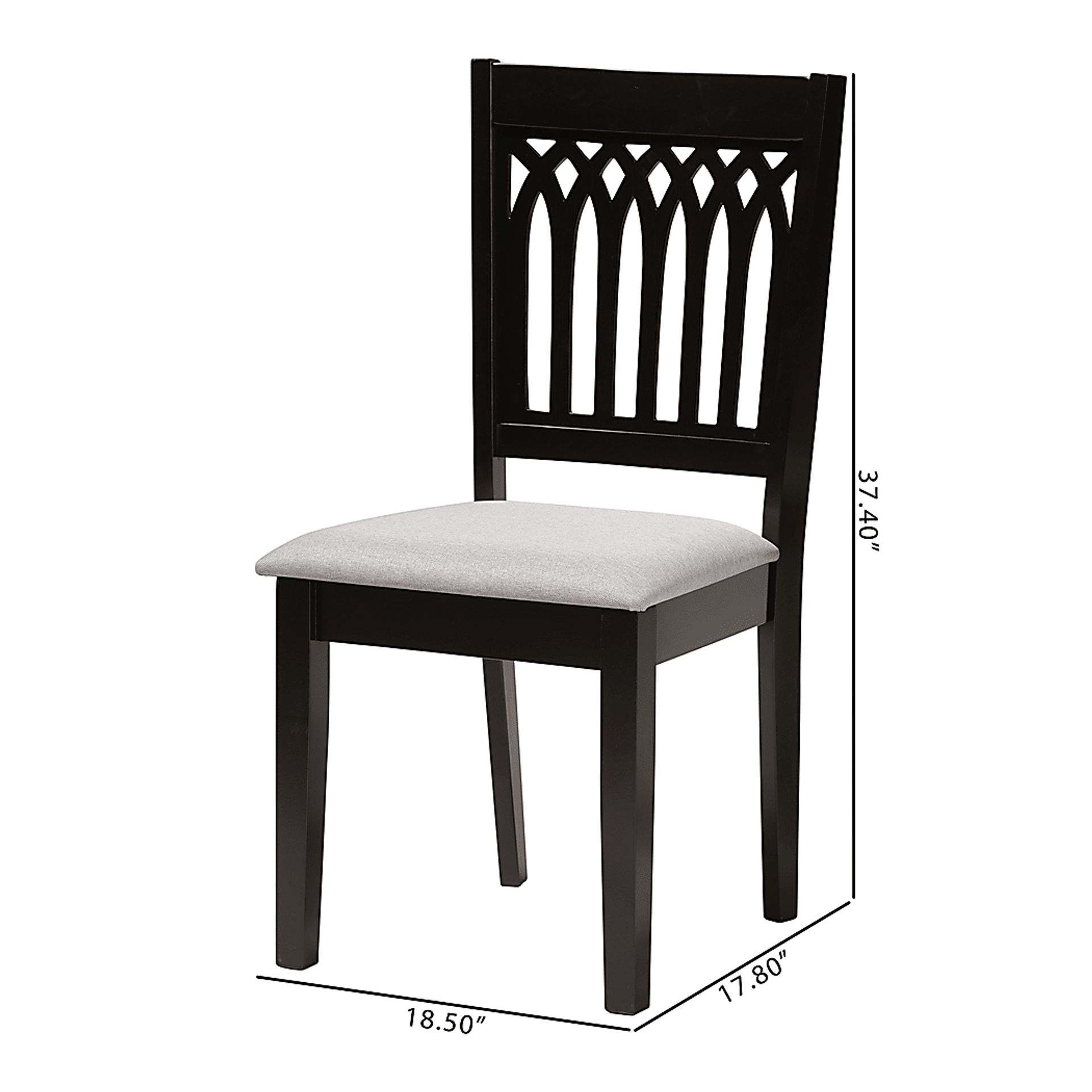 Salzedo Dark Brown Dining Chair, Set of 2 - Image 9