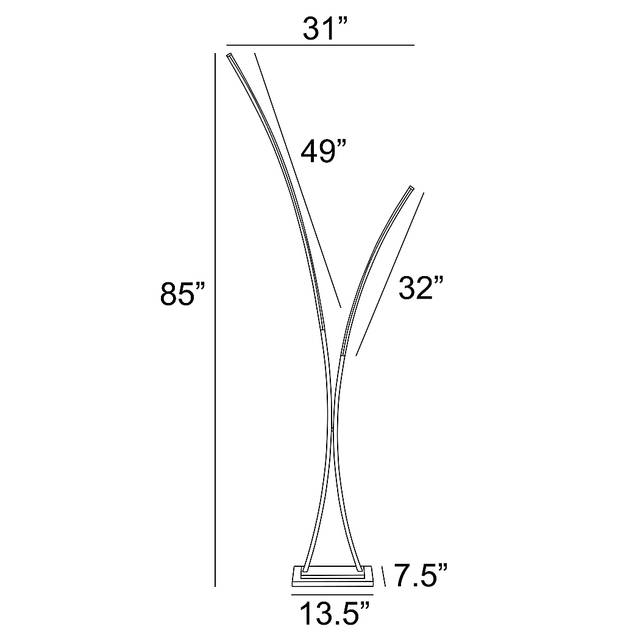 Salzedo Isle Black Floor Lamp - Thumbnail - Image 4
