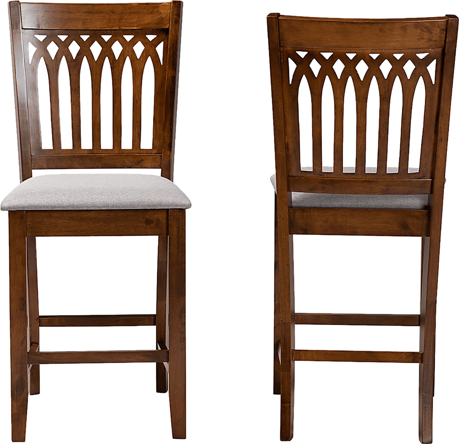 Salzedo Walnut Brown Counter Stool, Set of 2 - Image 4