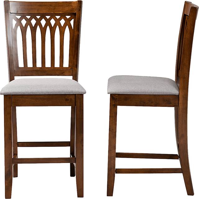 Salzedo Walnut Brown Counter Stool, Set of 2 - Thumbnail - Image 5