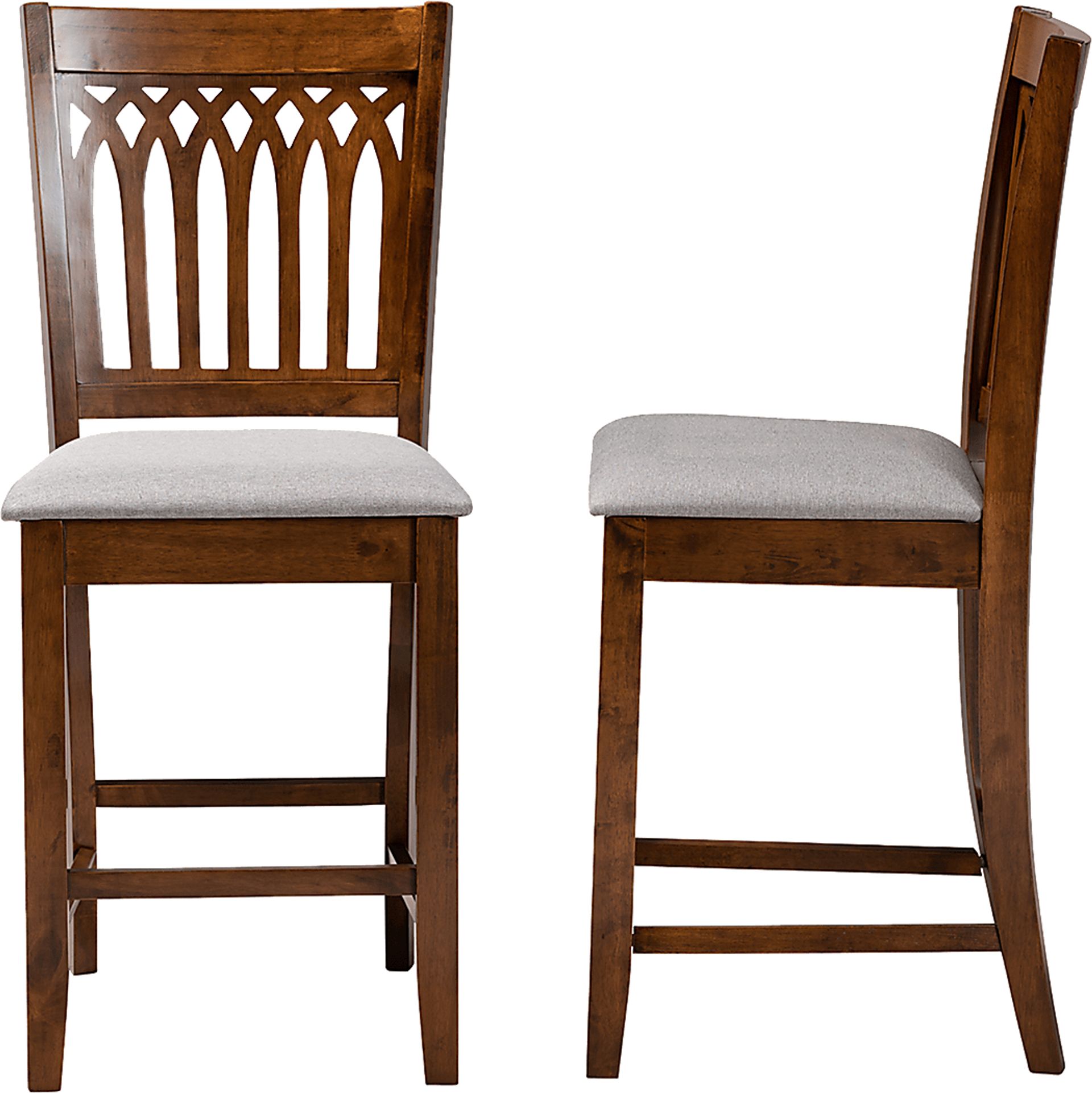 Salzedo Walnut Brown Counter Stool, Set of 2 - Image 5