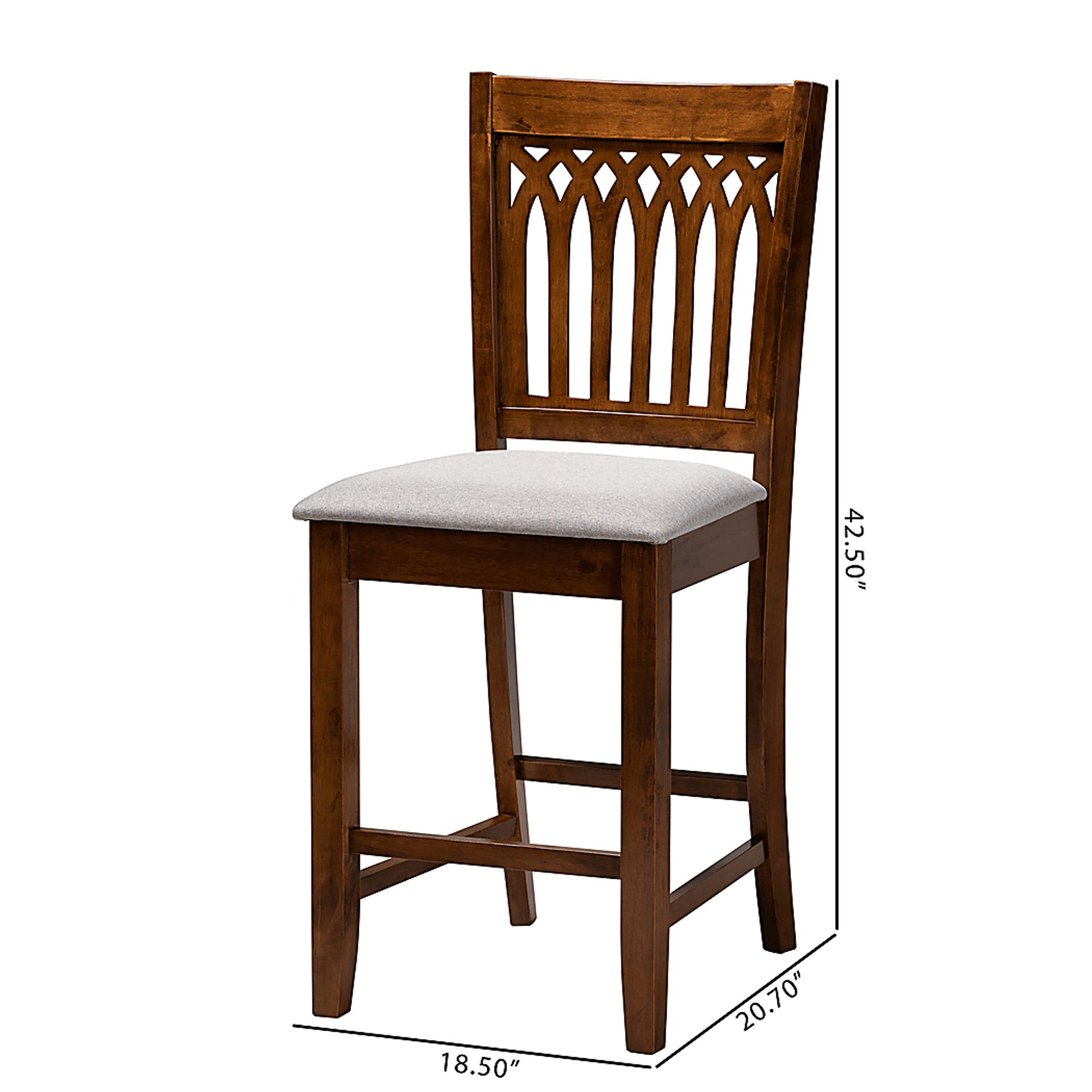 Salzedo Walnut Brown Counter Stool, Set of 2 - Image 9